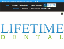 Tablet Screenshot of lifetimedentalgroup.com